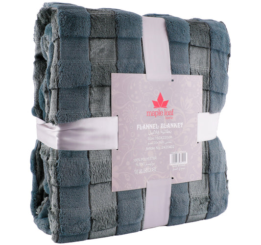 Maple Leaf Home Polyester Flannel Blanket Square, 160 x 220 cm, Assorted, ZMF24SCP