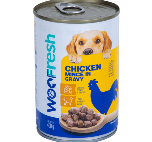 Woo Fresh Chicken Mince In Gravy for Dogs 400 g