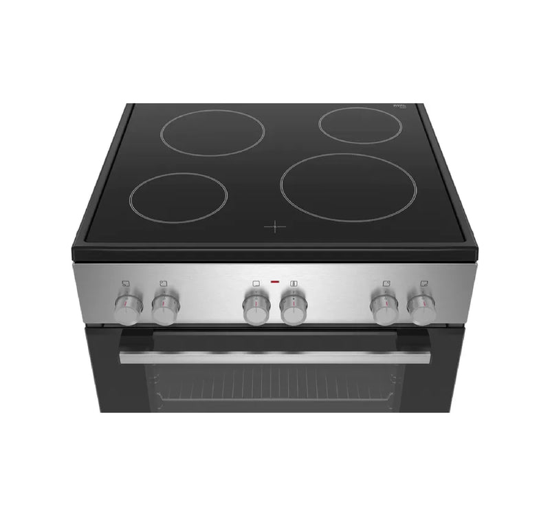 Bosch Ceramic Electric Cooking Range, 4 Burner, 60 x 60, Stainless Steel, HKL060070M