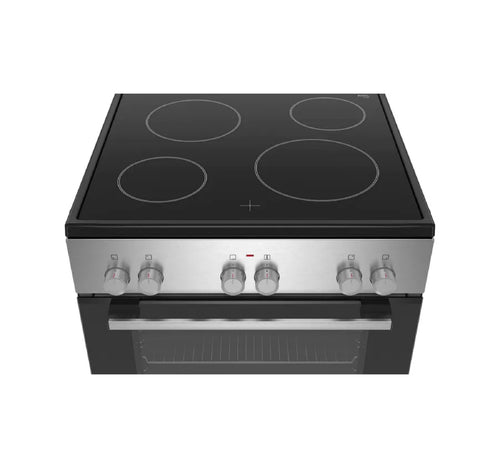 Bosch Ceramic Electric Cooking Range, 4 Burner, 60 x 60, Stainless Steel, HKL060070M