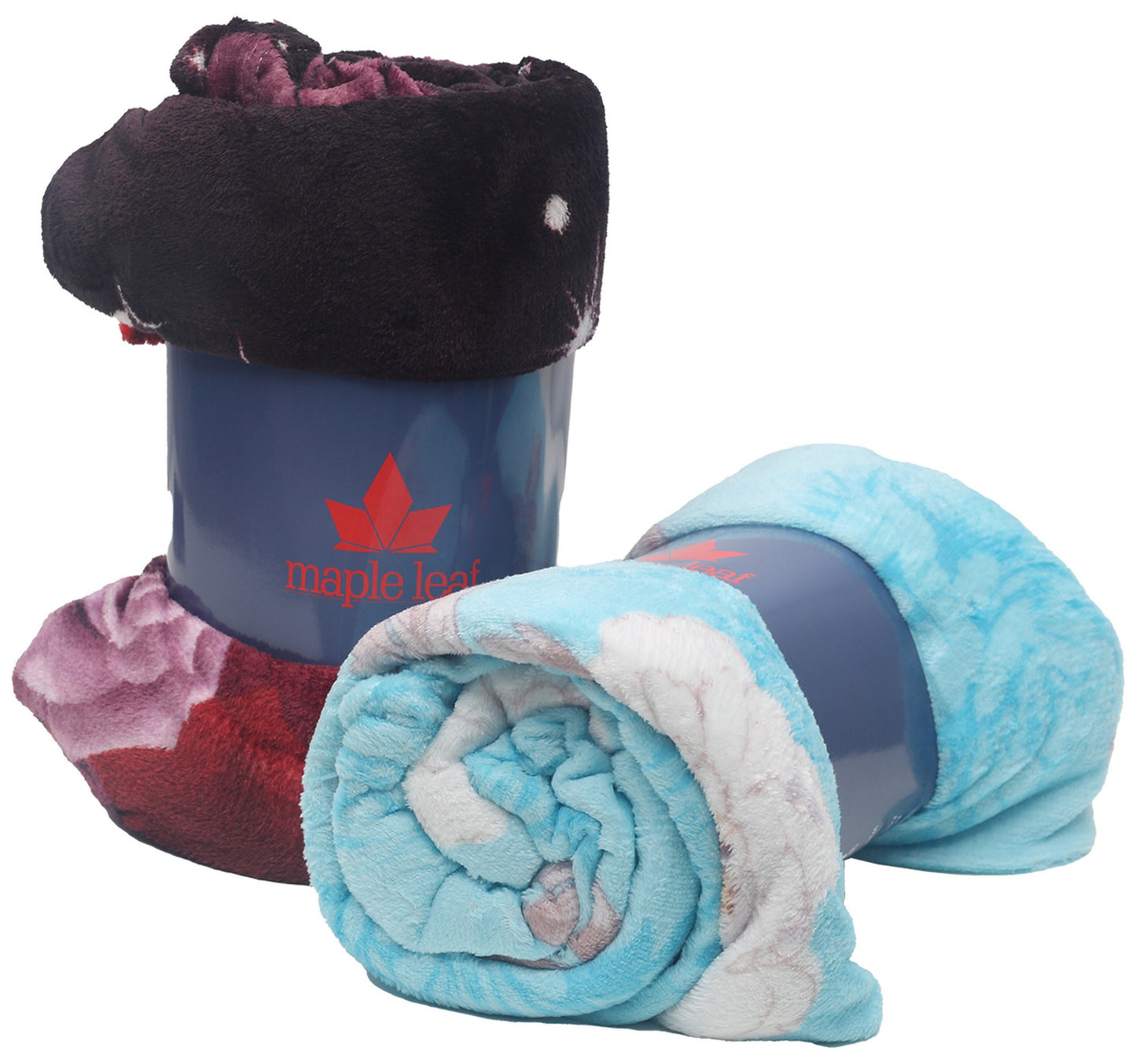 بطانية فلانل بنقشة أوراق القيقب 200 × 220 سم متنوعة