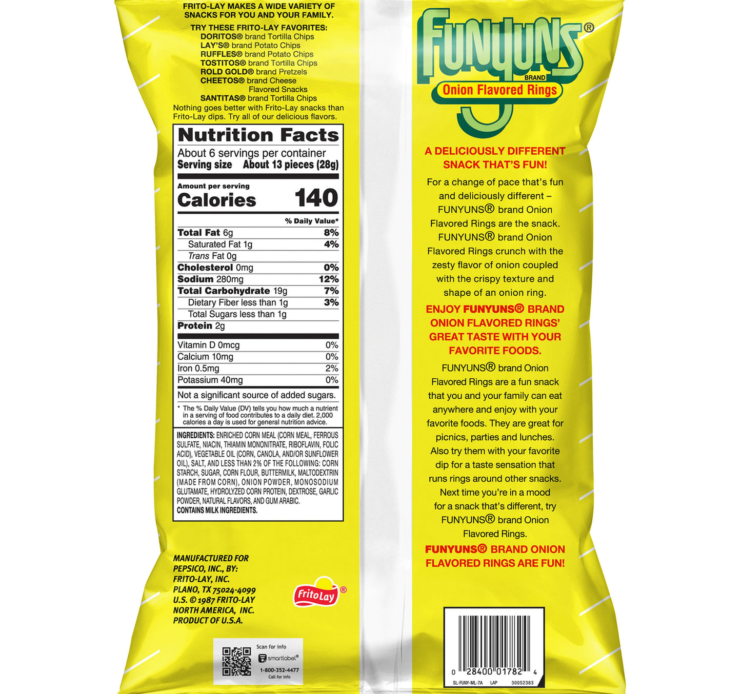 Fritolay Funyuns Onion Flavored Rings 163 g