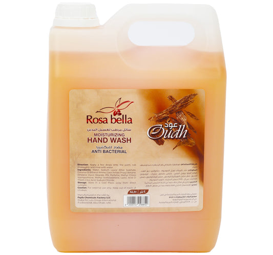 غسول اليدين السائل المرطب روزا بيلا عود، 4 لترات