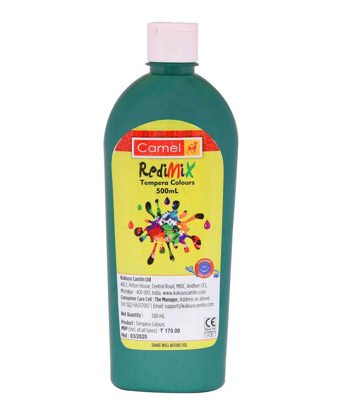 Camel Redimix Tempera Colours 500ml Bottle Green