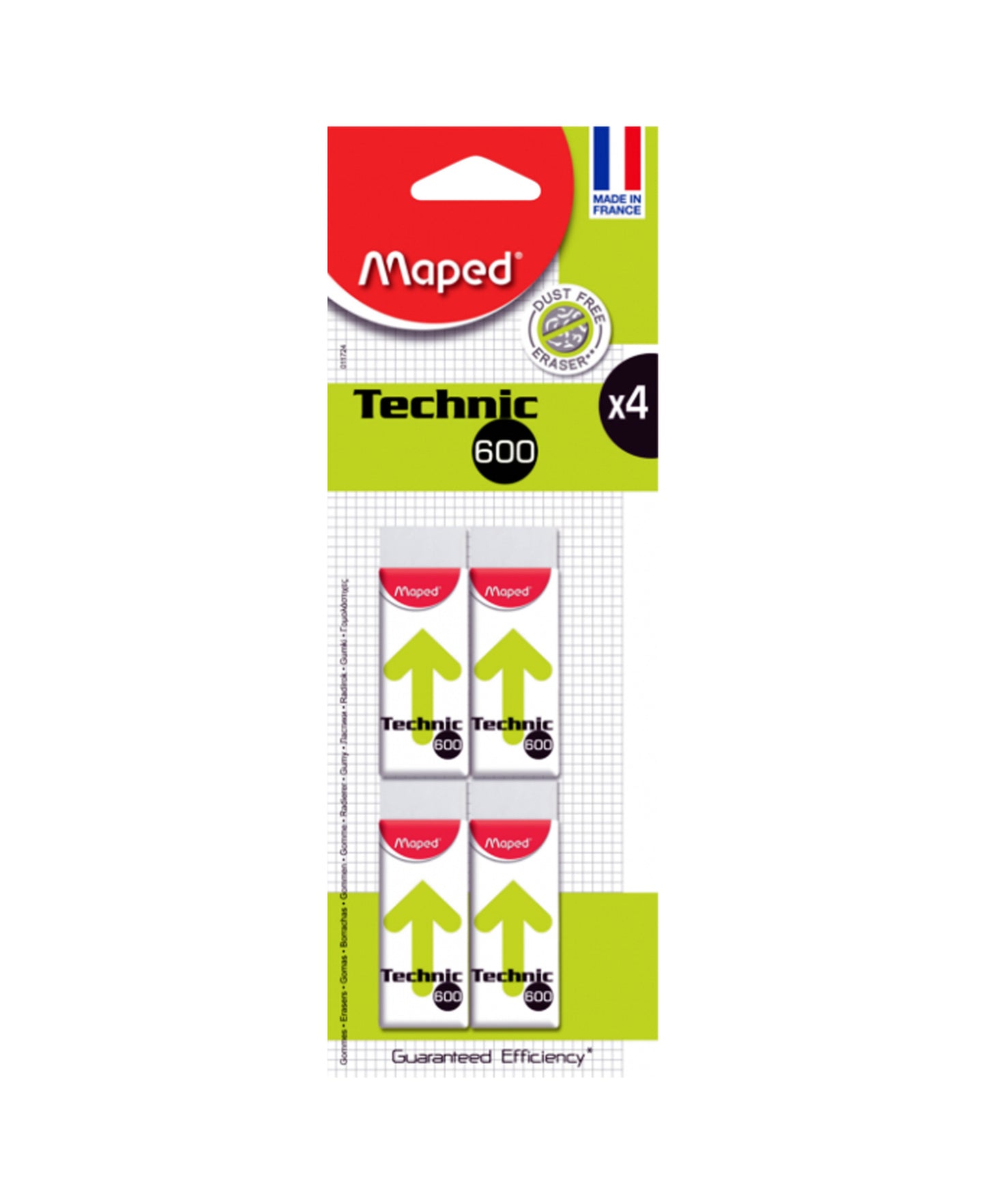 Maped Eraser Technic 600 MD-011724 4pcs