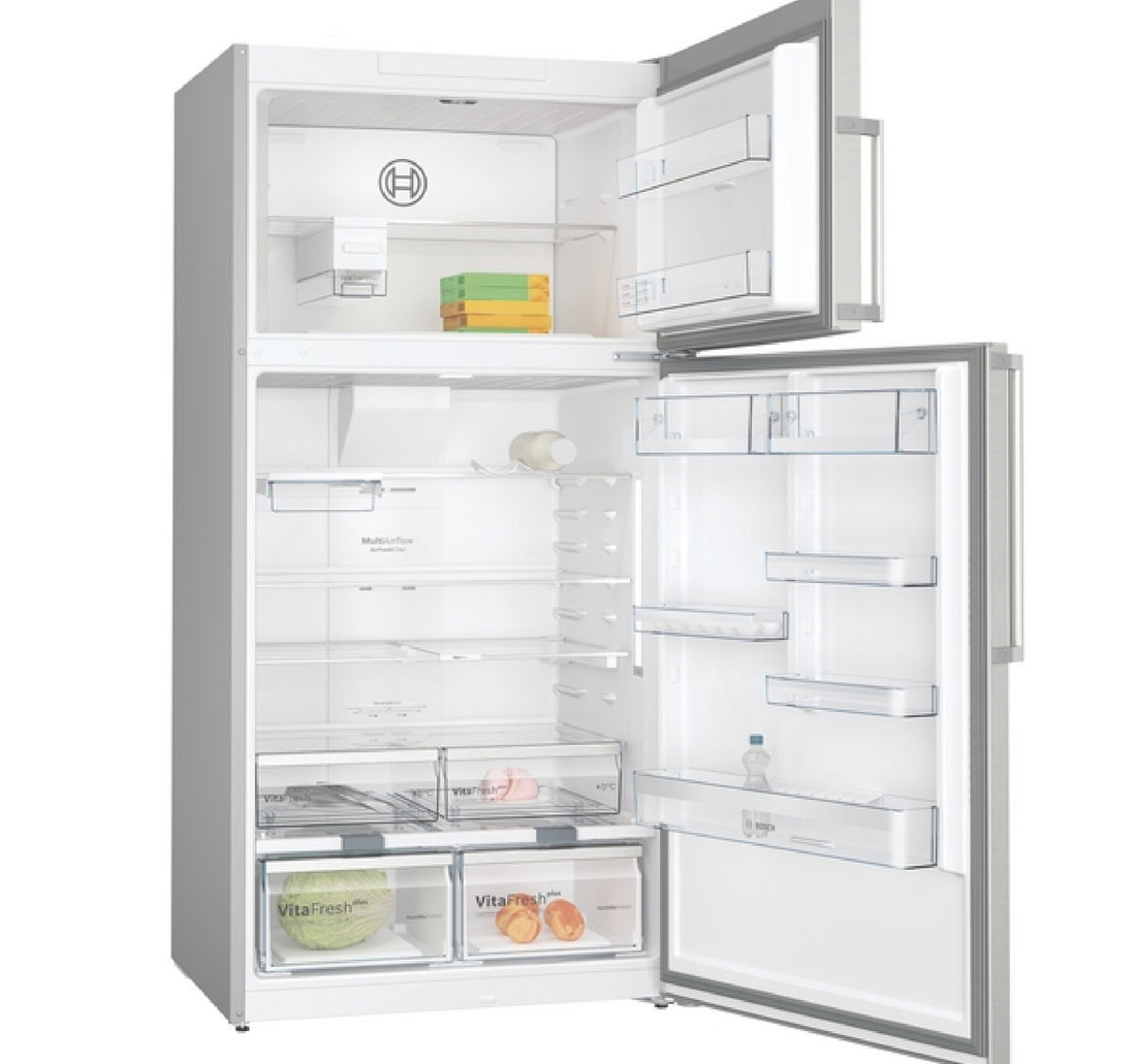 Bosch Series 6 Double Door Refrigerator, 687L, Brushed steel, KDN86HI30M