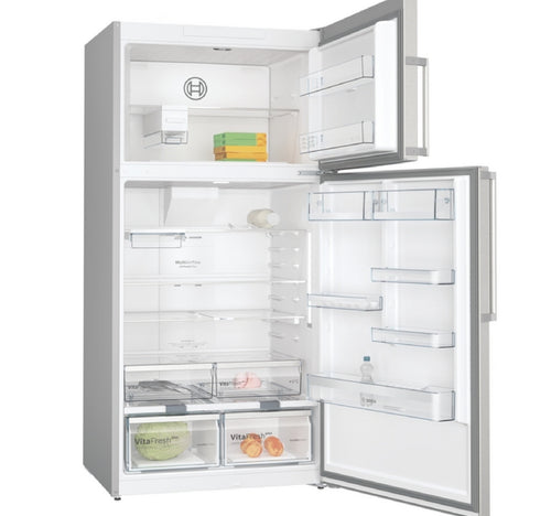 Bosch Series 6 Double Door Refrigerator, 687L, Brushed steel, KDN86HI30M