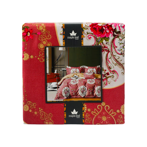 Maple Leaf Fitted Sheet 150 x 200cm Assorted