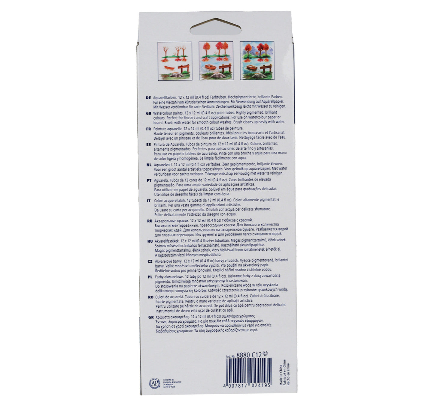 Staedtler Water Colors Paints 8880 12 Colors