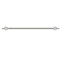 Maple Leaf Extension Curtain Rod 200cm Silver