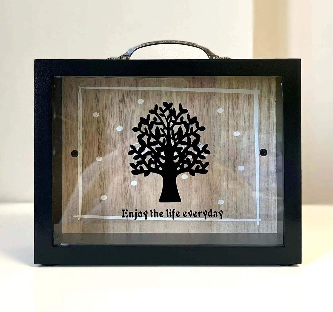 Maple Leaf Wooden Frame Art Tabletop Decor 22x7x20cm YX211-49B