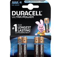 Duracell Ultra Power Type AAA Alkaline Batteries 4pcs