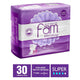 فوط فام الصحية النسائية فائقة النعومة بملمس القطن الطبيعي مع أجنحة، 30 قطعة
