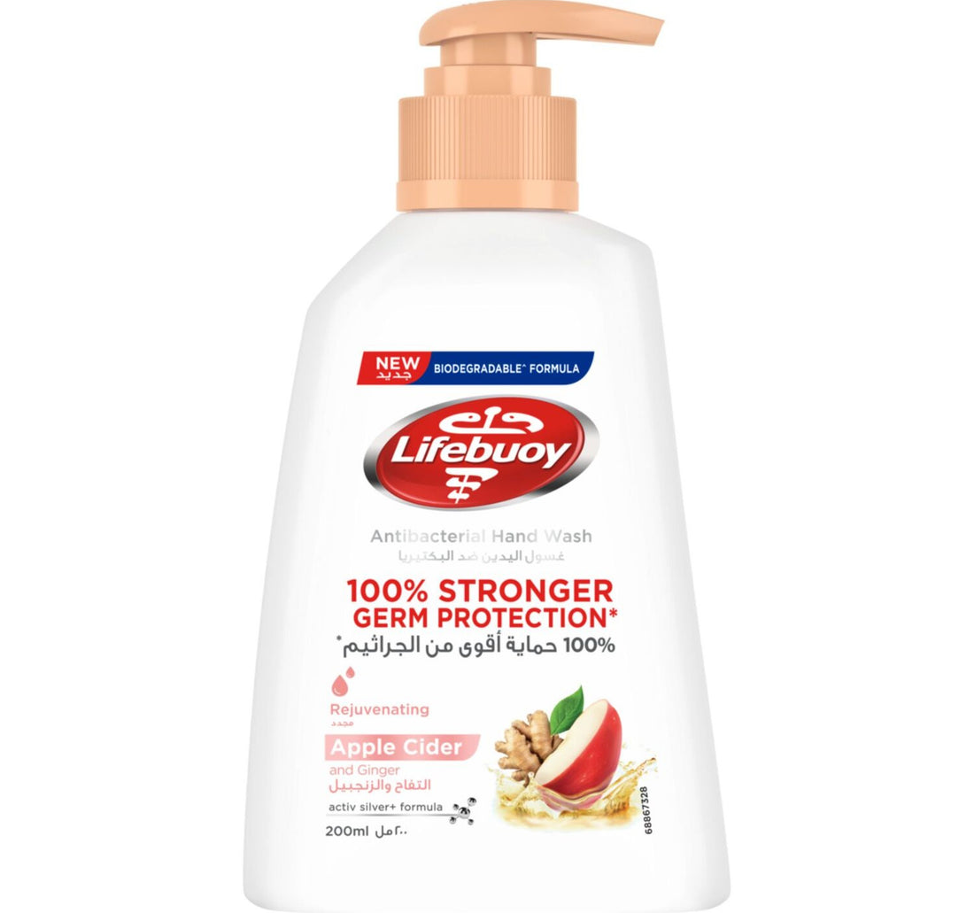 Lifebuoy Apple Cider and Ginger Antibacterial Liquid Soap and Hand Wash 200 ml