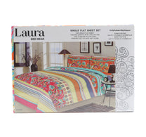 Laura Bed Sheet Single 2pcs 144TC Assorted
