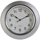 Maple Leaf Home Plastic Wall Clock, Silver, 24.2 cm, BP-R1002S