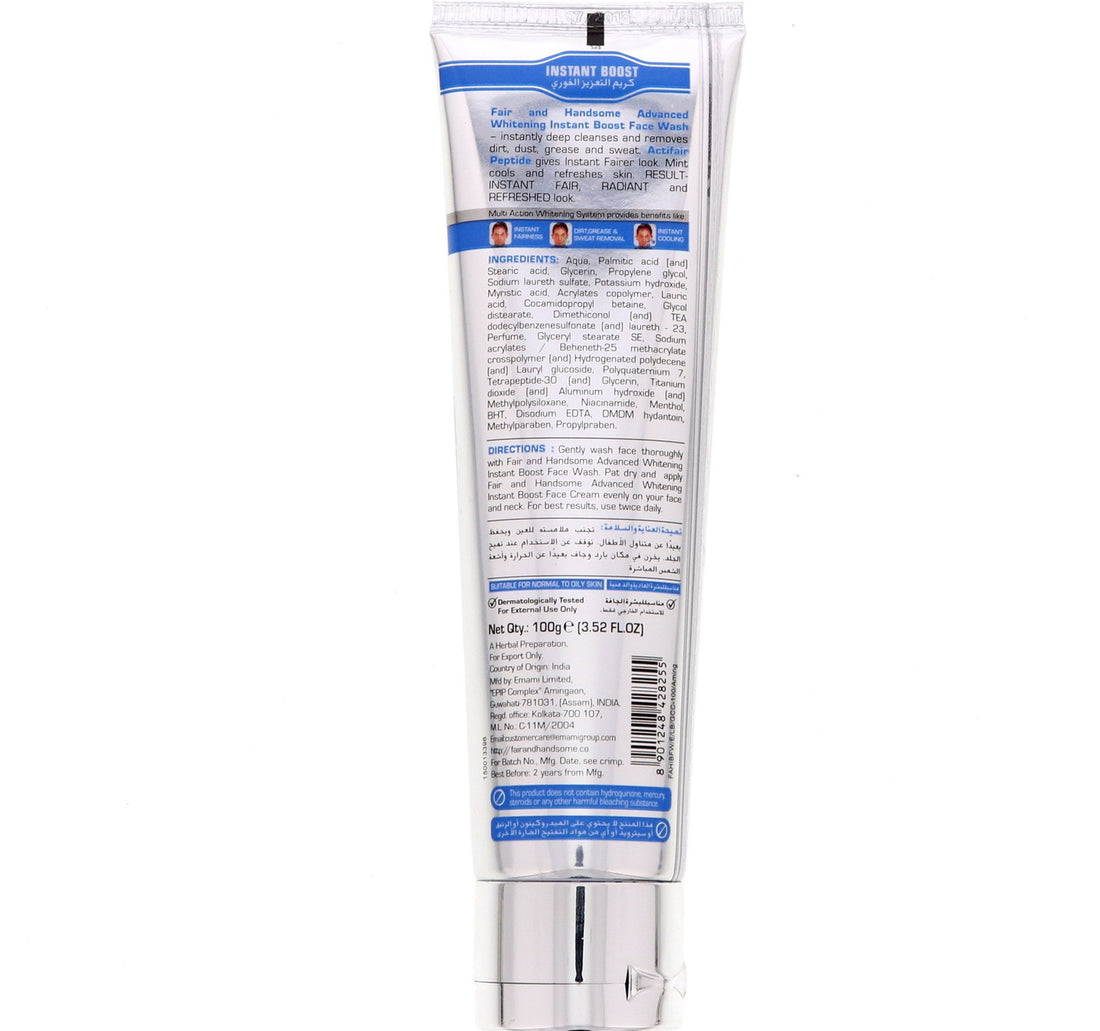 Emami Fair & Handsome Advanced Whitening Instant Boost Face Wash 100 ml