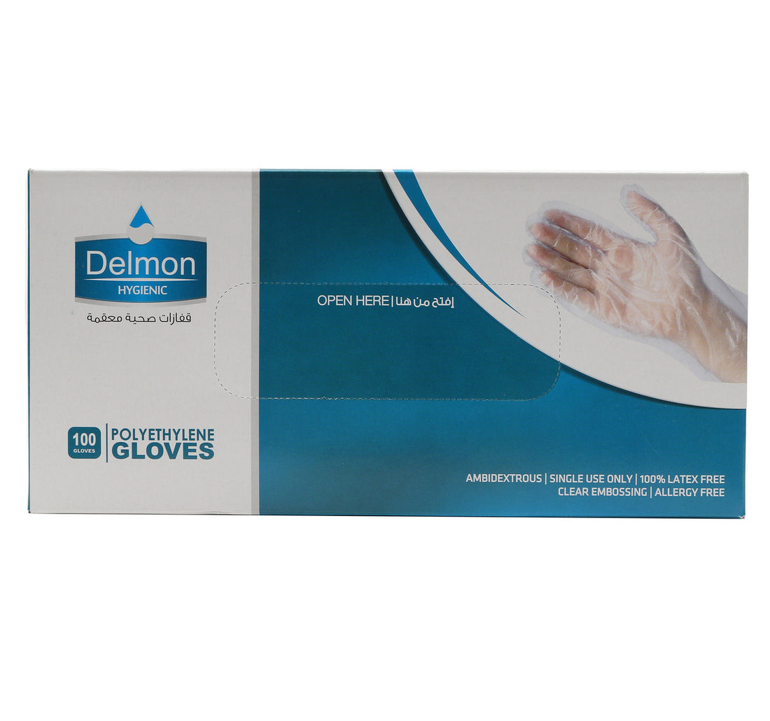 Delmon LDPE Clear Gloves 100 pcs