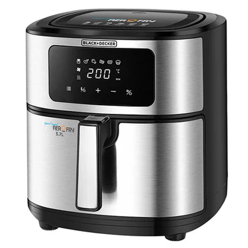 Black+Decker 6-in-1 Air Fryer, 5.7L, Stainless Steel, AF7257-B5