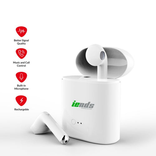 Iends Bluetooth 4.2 TWS Wireless Earbuds with Portable Charging Case TWS-F17