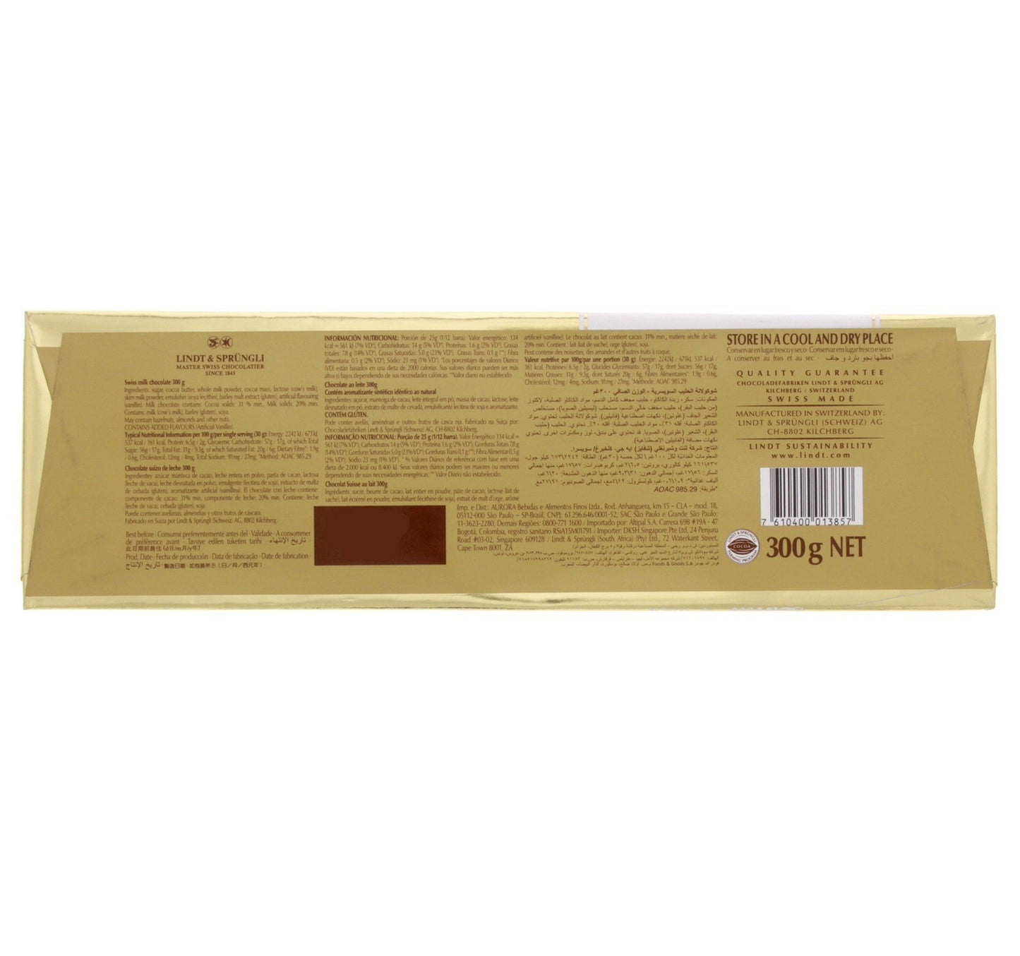 Lindt Swiss Milk Chocolate 300 g