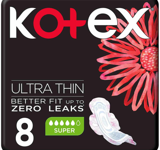 فوط صحية كوتكس الترا رفيعة جدًا بأجنحة، 8 قطع