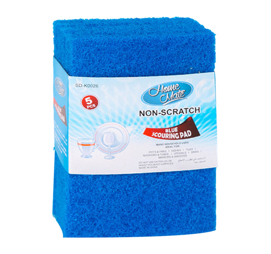 Home Mate Non-Scratch Blue Scouring Pad 5 pcs 3 pkt