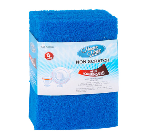 Home Mate Non-Scratch Blue Scouring Pad 5 pcs 3 pkt