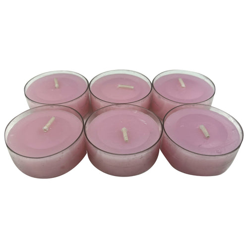 Maple Leaf Scented Tealight Candle Set 6pcs Pink Rose