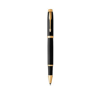 Parker Im Black Gold Trim Roller Ball Pen In Classic Box