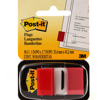 3M Post-it Flags &amp; Markers أحمر 1 بوصة × 1.7 بوصة 50 ورقة