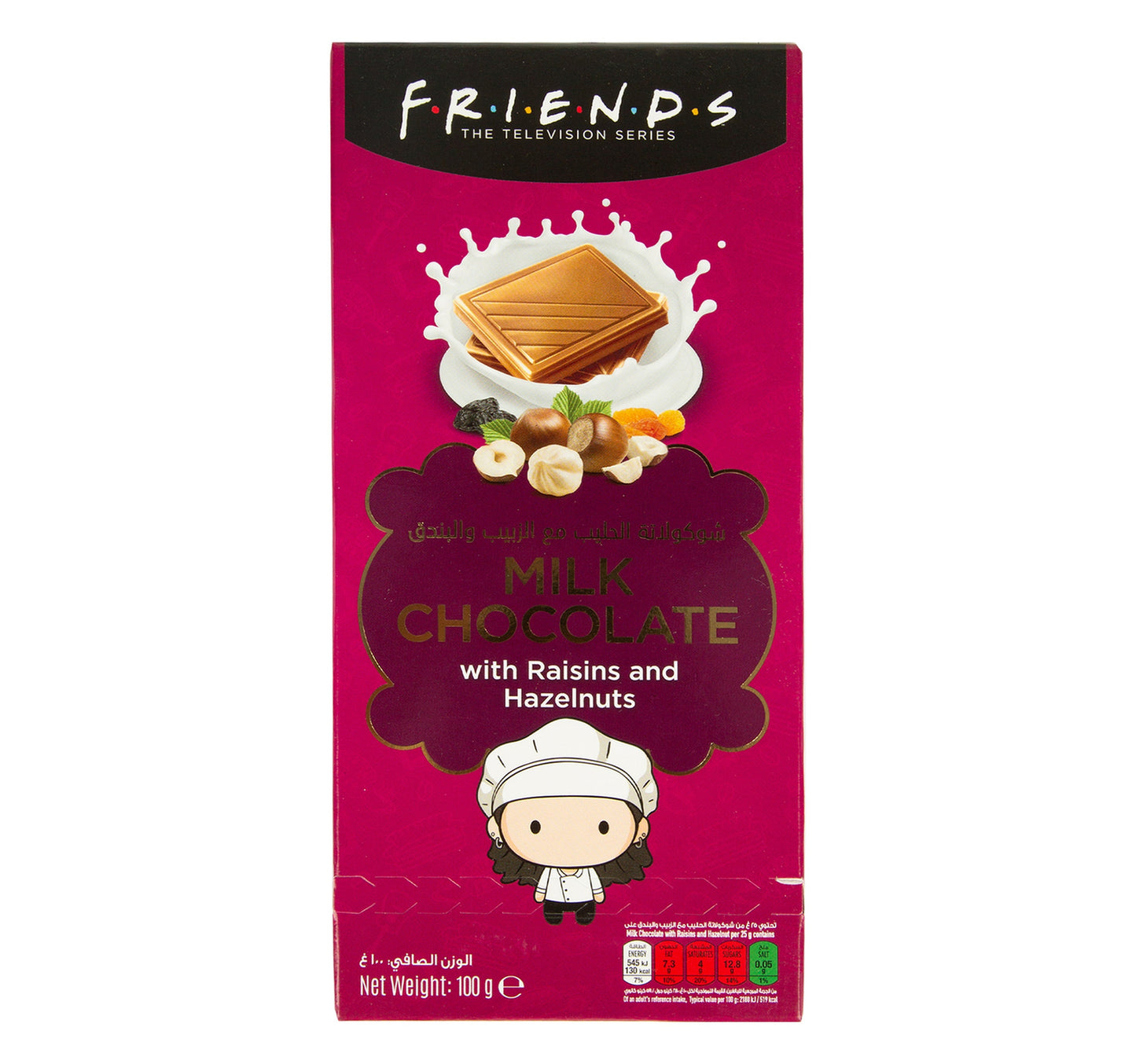 Friends Milk Chocolate With Raisins And Hazelnuts 100 g
