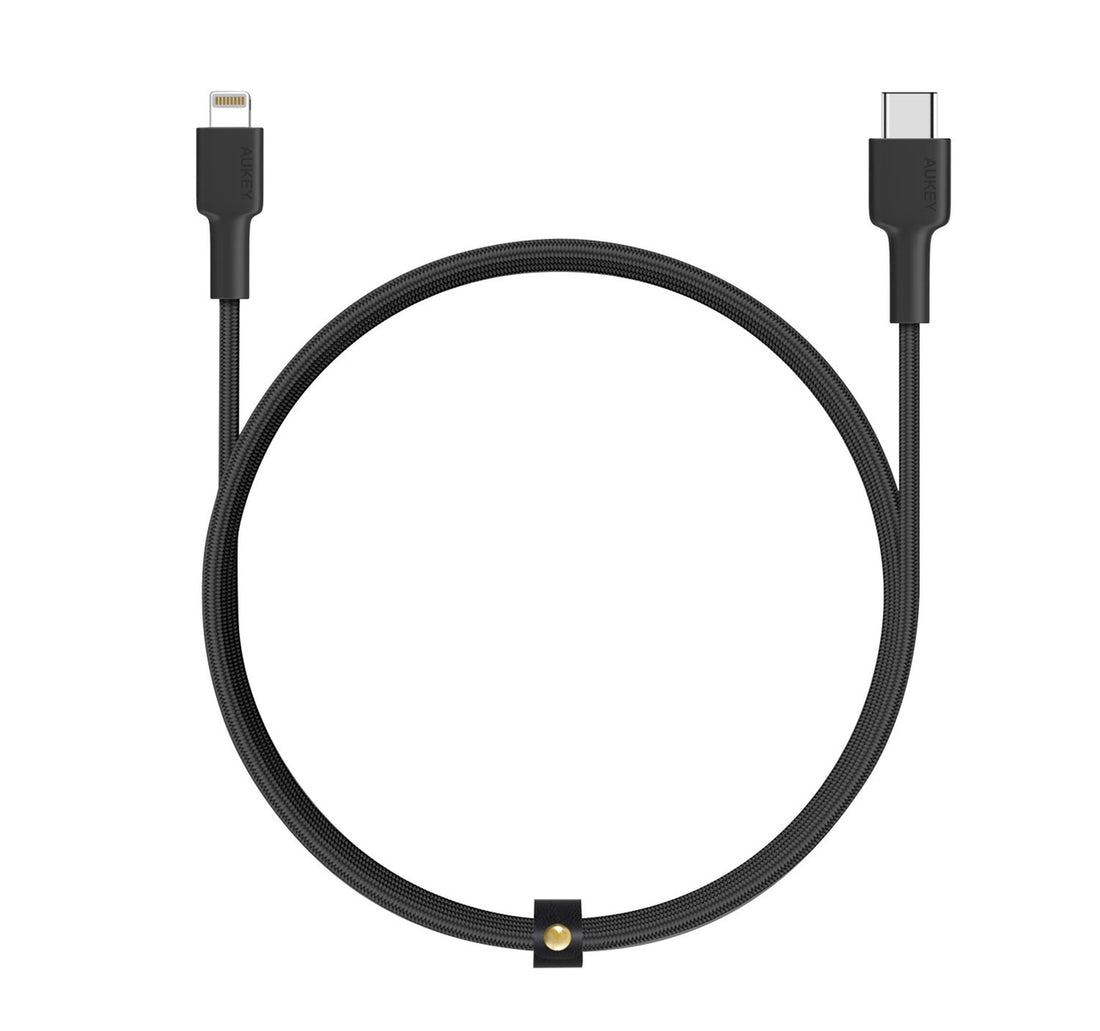 Aukey CB-CL3 MFI Braided Nylon USB C To Lightning Cable