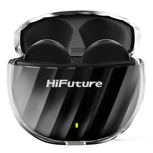 سماعات أذن لاسلكية حقيقية بتقنية HiFuture FlyBuds3 ENC، لون أسود
