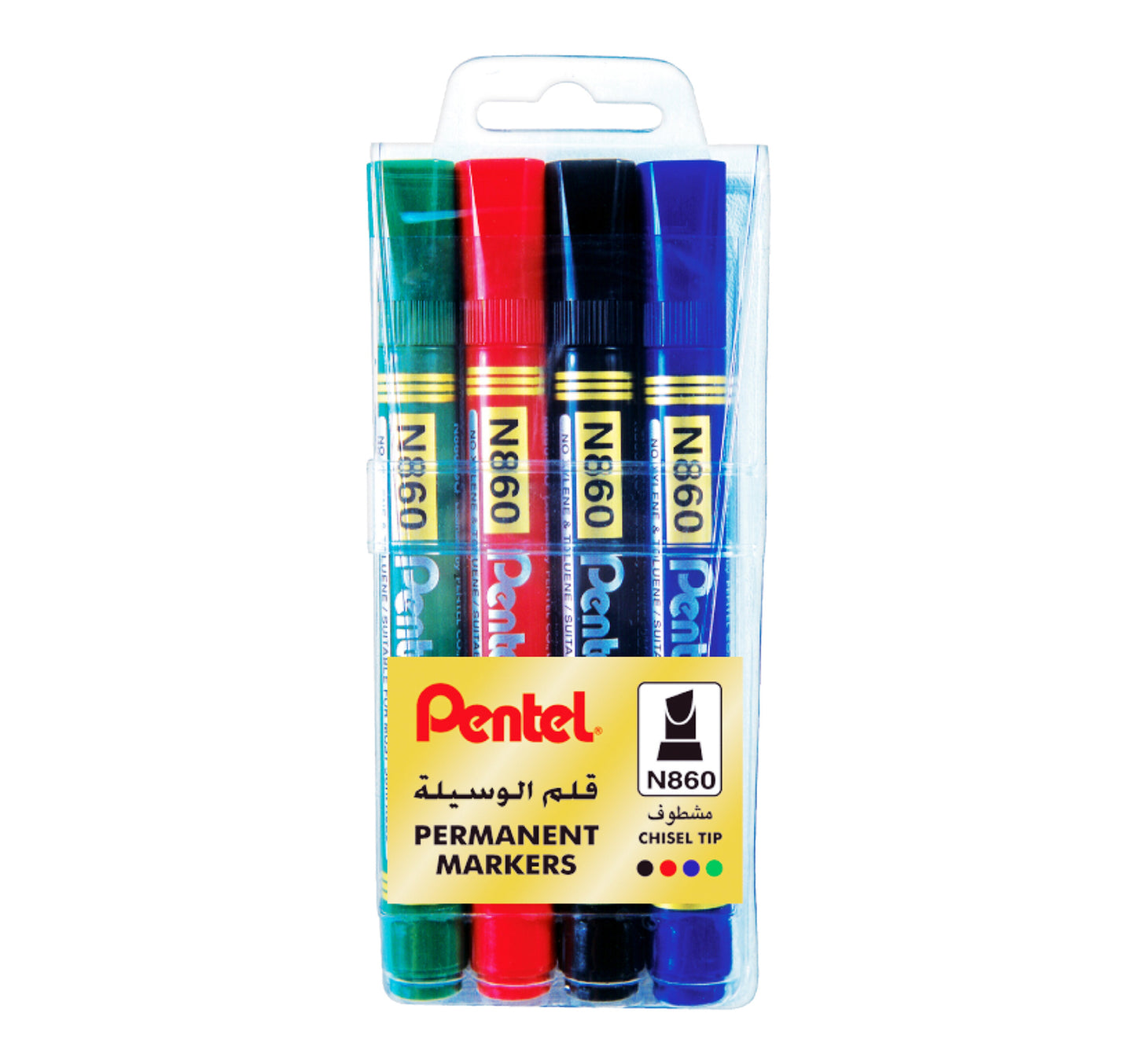 Pentel Permanent Markers 4 Colors PE-N860-04
