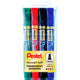 أقلام تحديد دائمة من بنتل، 4 ألوان، PE-N860-04