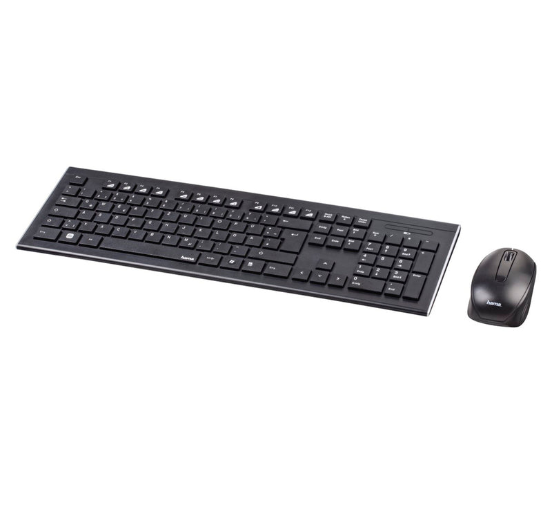 Hama Cortino Wireless QWERTY Keyboard/Mouse Set, D3182664