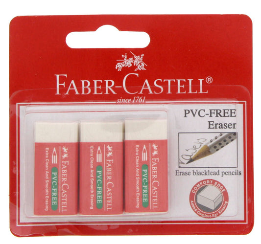 Faber-Castell - Eraser PVC-Free 3 Pieces