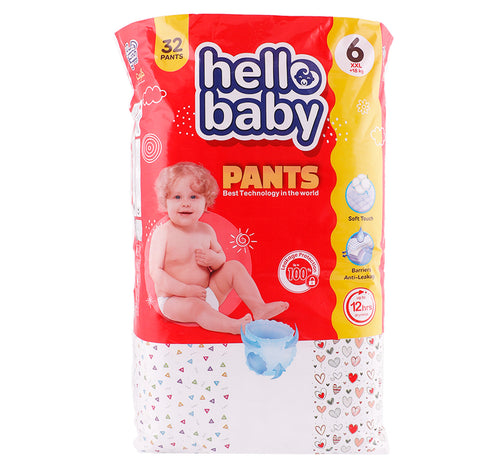 Hello Baby Diaper Pants Size 6 XXL +18 kg 32 pcs