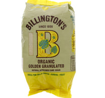 سكر قصب عضوي ذهبي محبب طبيعي غير مكرر من بيلينغتون، 500 غرام