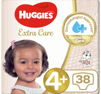 حفاضات هجيز إكسترا كير مقاس 4+ من 10 إلى 16 كجم، عبوة اقتصادية، 38 قطعة