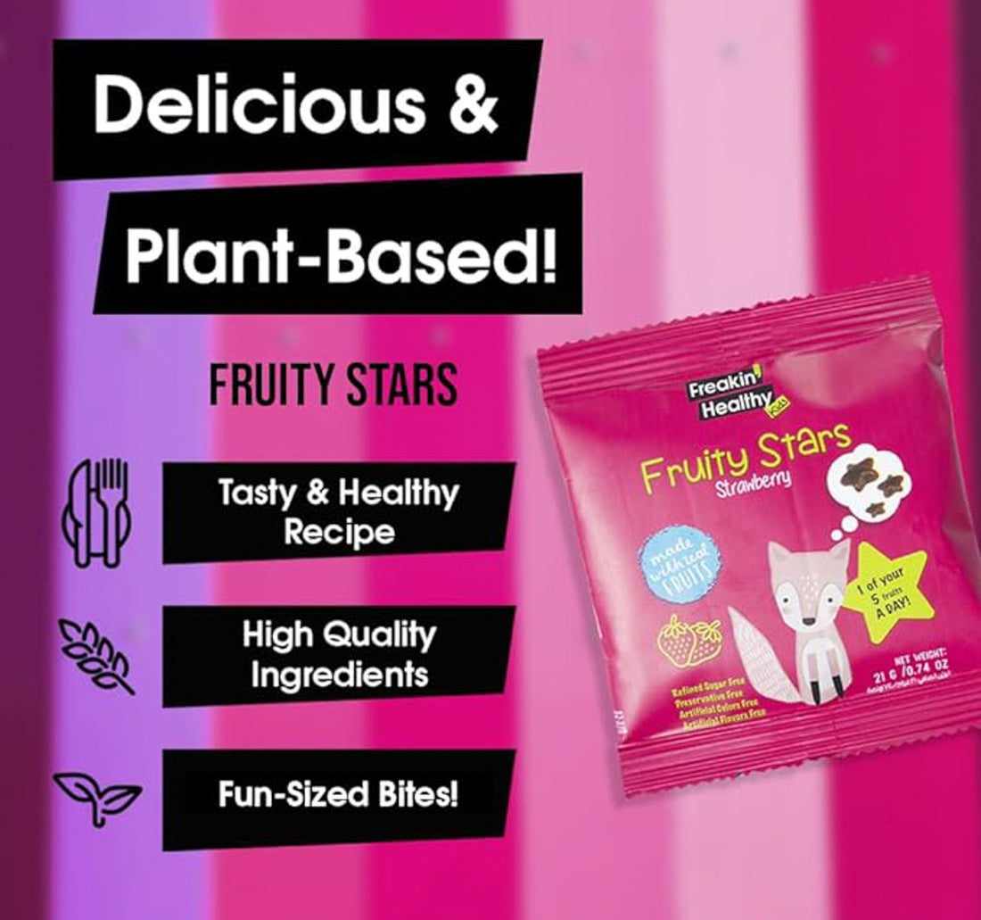 Freakin Healthy Strawberry Fruity Star Jellies 21 g