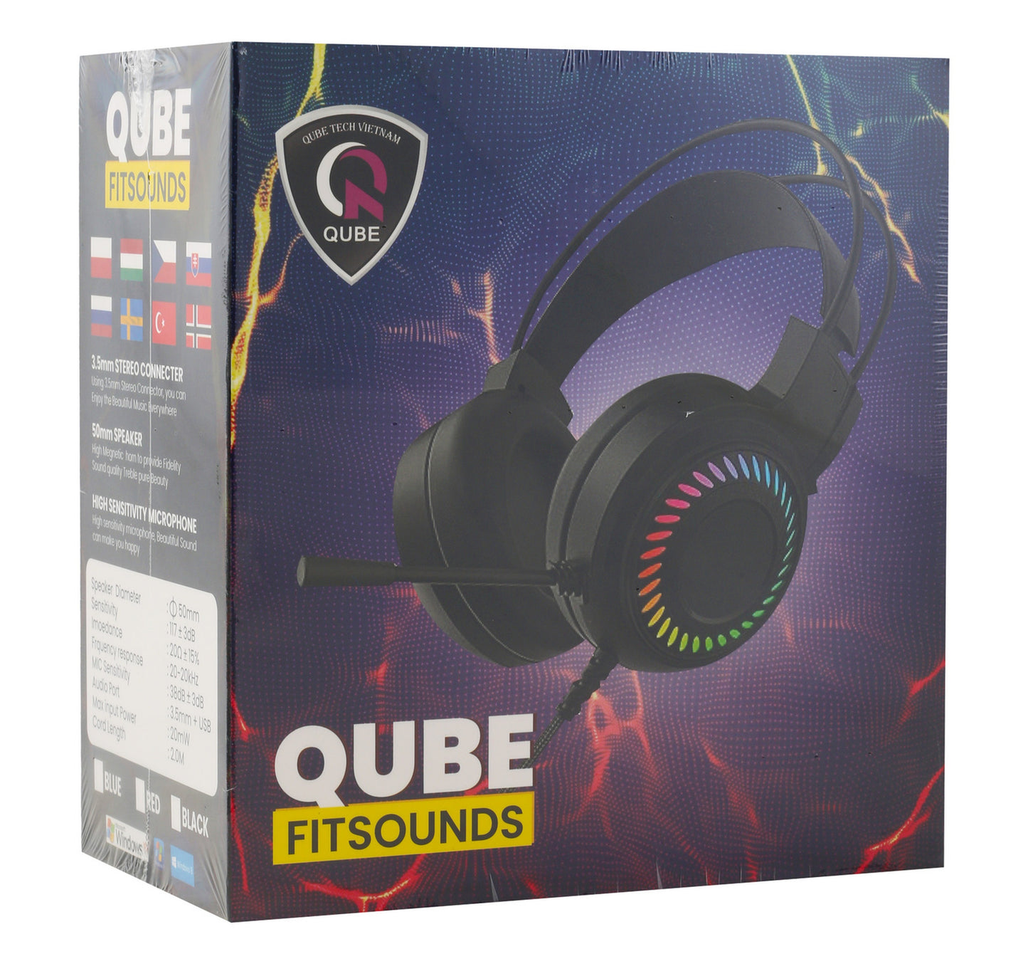Qube Gaming Headset Fit Sounds G24028