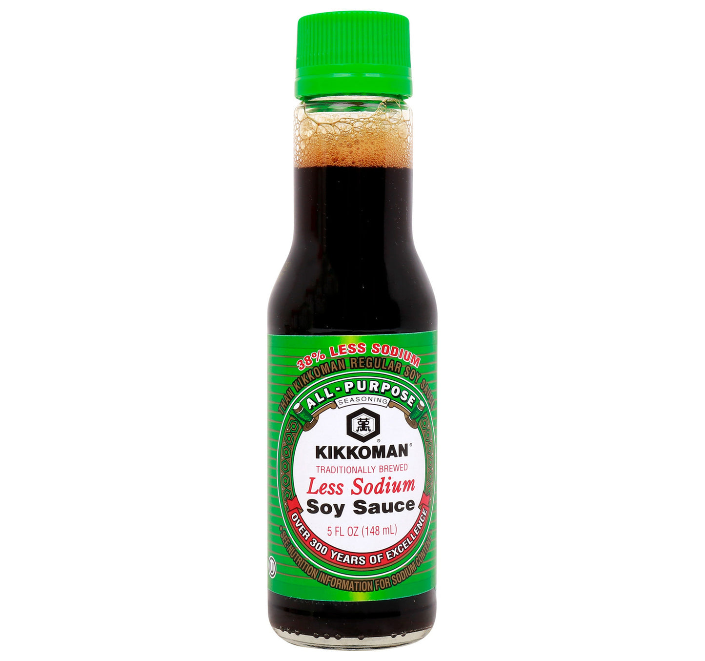 Kikkoman Less Sodium Soy Sauce Bottle 5 OZ (148 ml)