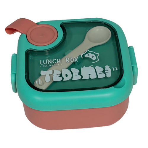 Home Lunch Box With Spoon, Square, 16486-1MKT