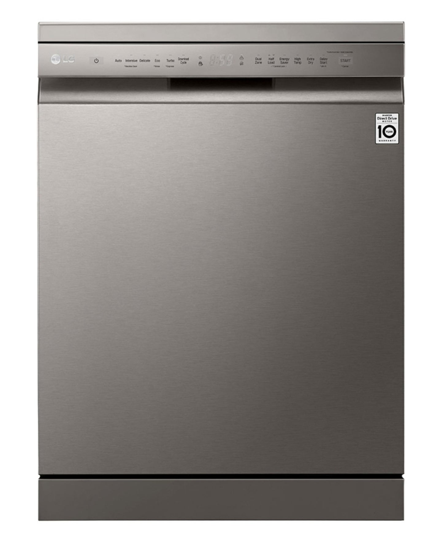 LG Free Standing Dishwasher, 8 Programs, 14 Place Settings, Platinum Silver, DFB512FP