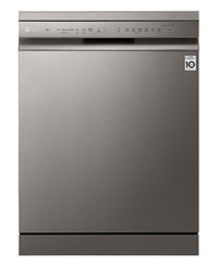 LG Free Standing Dishwasher, 8 Programs, 14 Place Settings, Platinum Silver, DFB512FP