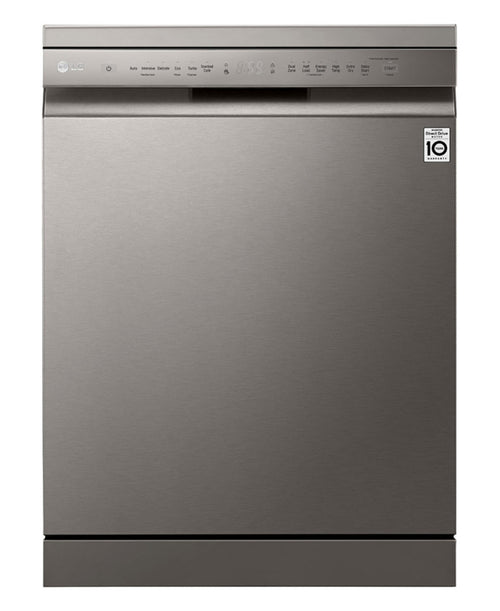 LG Free Standing Dishwasher, 8 Programs, 14 Place Settings, Platinum Silver, DFB512FP