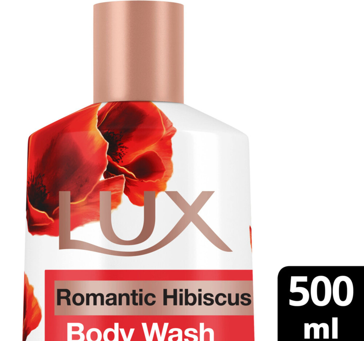 غسول الجسم الفاخر برائحة الكركديه الرومانسية من لوكس، 500 مل