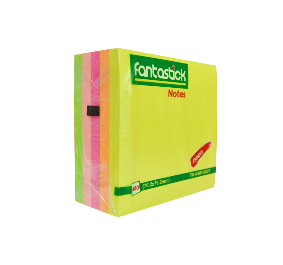 Fantastick Sticky Notes, 3 x 3 inches, Assorted Colors, FK-N303-05CF